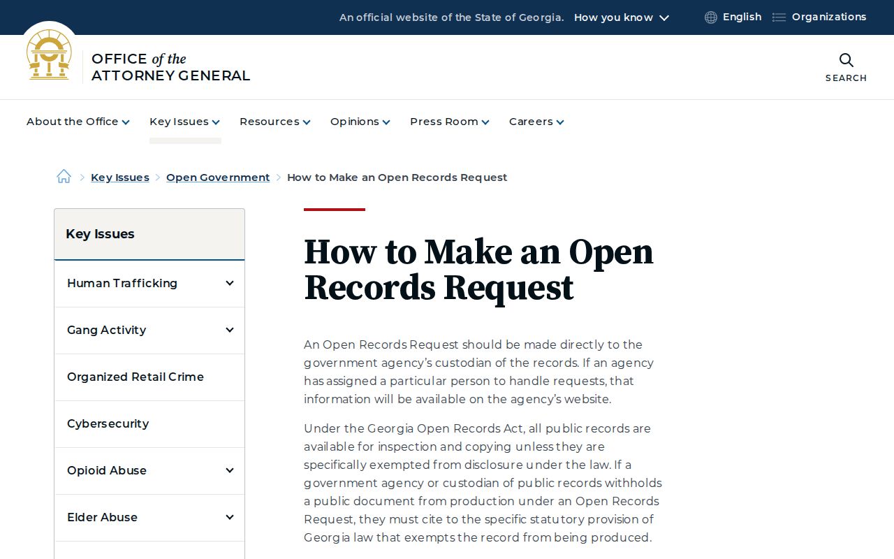 Georgia open records guidance for Pulaski County criminal docket access
